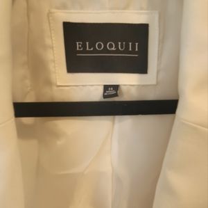 ELOQUII Boyfriend blazer WHITE